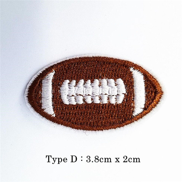 MAXSIN FUN 1 PC Football Golf Baseball Iron On Patches For Boy's Clothes  Applique Jeans Coat